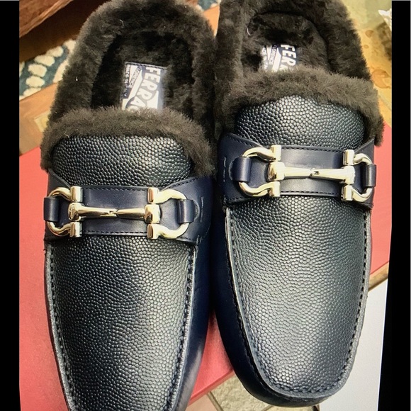 SOLD!!!    Salvatore Ferragamo Duca Shoes Loafer Driver 8 NEW - Picture 1 of 6